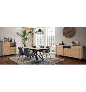 RIS - Chaise ANGELE textile enduit