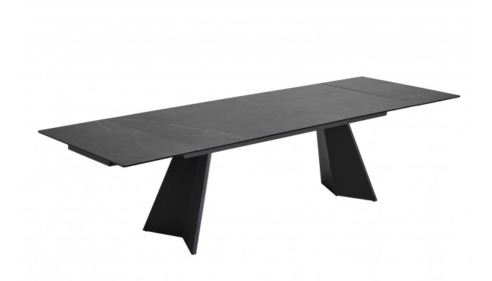 OLYMPE - Table céramique 2 allonges