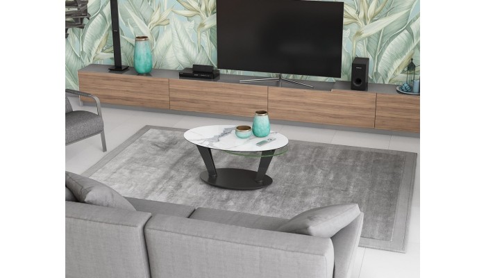 VALIA - Table basse 2 plateaux pivotant,