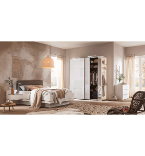 MARCATO - Armoire 2 portes coulissantes, garde robe côté