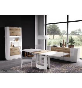 SHOWBIZZ - Enfilade 4 portes 3 tiroirs (avec Led)