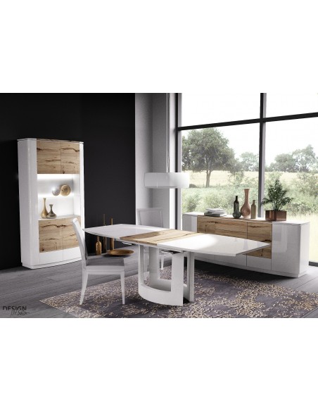 SHOWBIZZ - Enfilade 4 portes 3 tiroirs (avec Led)
