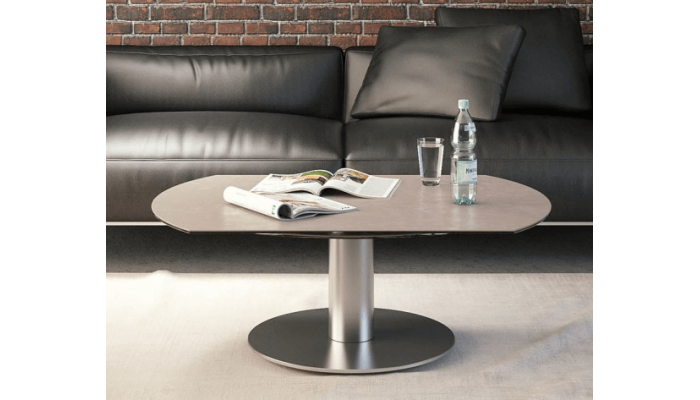UNA - Table basse extensible plateau céramique...
