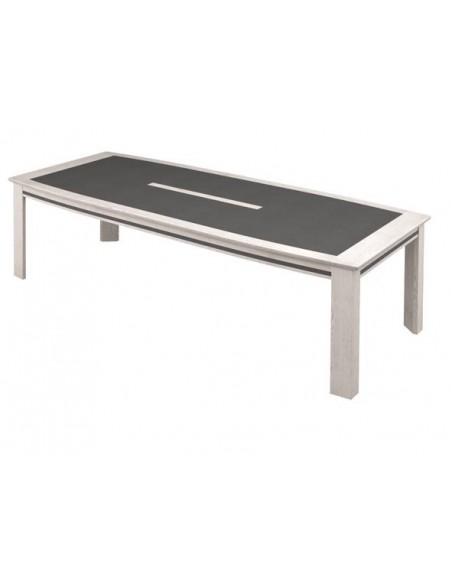 CADIX - Table tonneau extensible plateau céramique 3 finitions