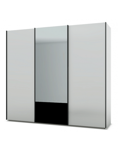 PERLA - Armoire 3 portes 1 porte miroir