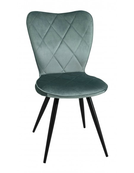 RAFFINE - Chaise tissu pied métal