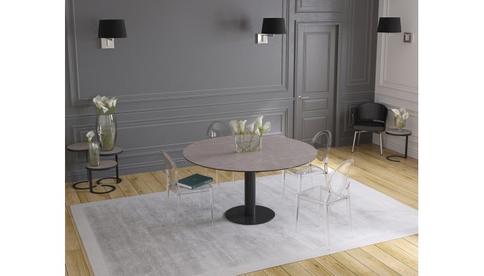 UNA - Table de repas extensible deux allonges...