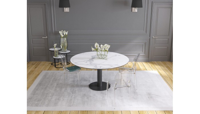 UNA - Table de repas extensible deux allonges...