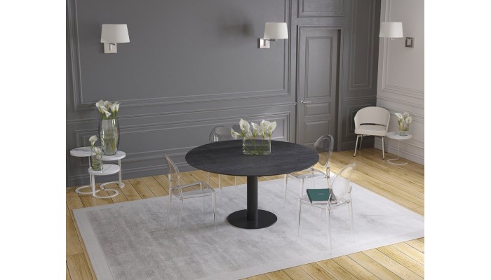 UNA - Table de repas extensible deux allonges...