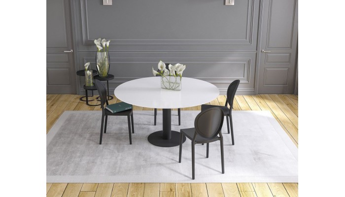 UNA - Table de repas extensible deux allonges...