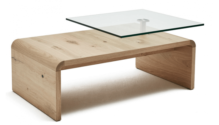 TREVISE - Table basse avec 1 plateau en verre